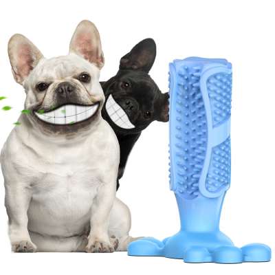 Dog 12pcs/ctn Tooth Brush Stick Silicone Pet Dog Rubber Dog Teeth Clean Chew Toys