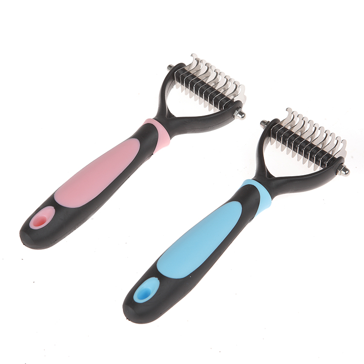 Pet Dog Cat Comb Professional Pet's Hair Styling Tools Sided Open Knot Hair Brush Removal Rake Grooming Combs