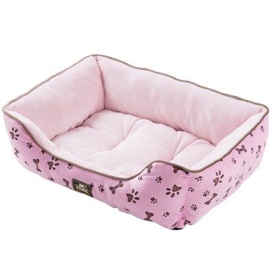 Pet Best Luxury Pet Dog Beds Square Houses Long Wool Puppy Kennel Kitten Washable Cushion